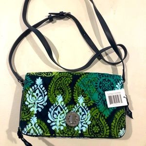 Vera Bradley Turnlock Crossbody Caribbean Sea